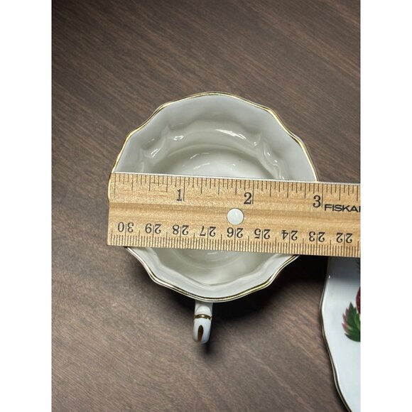 Hammersley Bone China Strawberry Rip Pattern Teacup & Saucer Set Made In England - Picture 10 of 11